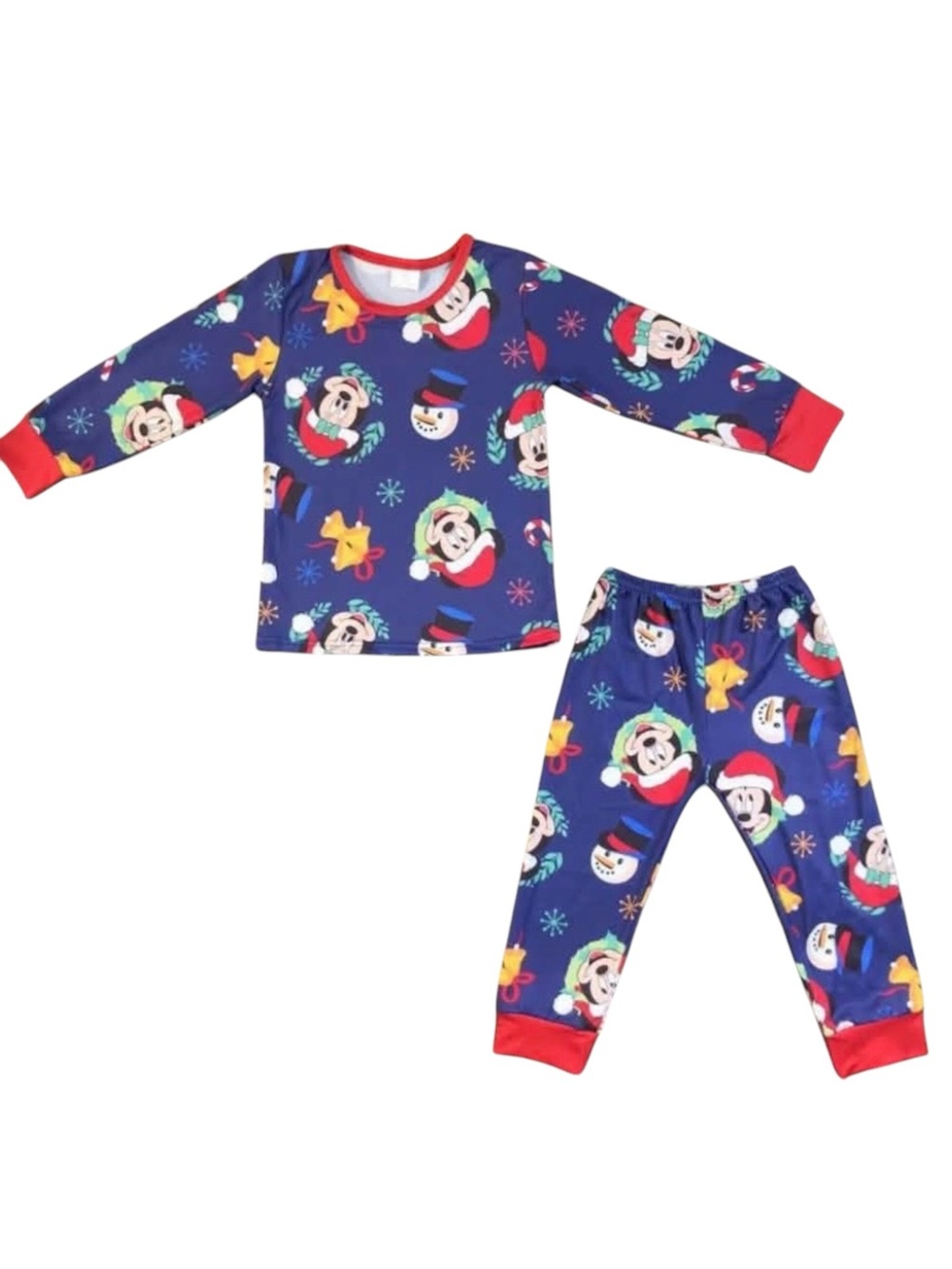 New Mickey Mouse Minnie Mouse Disney Theme Holiday Christmas Pajamas Unisex Gift
